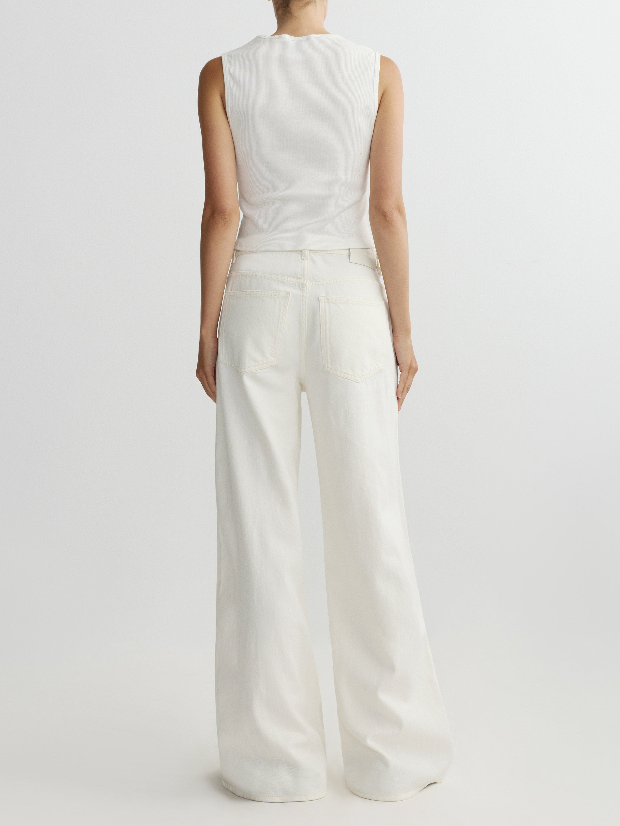 ALEX BAGGY WIDE LEG EGGSHELL AURA