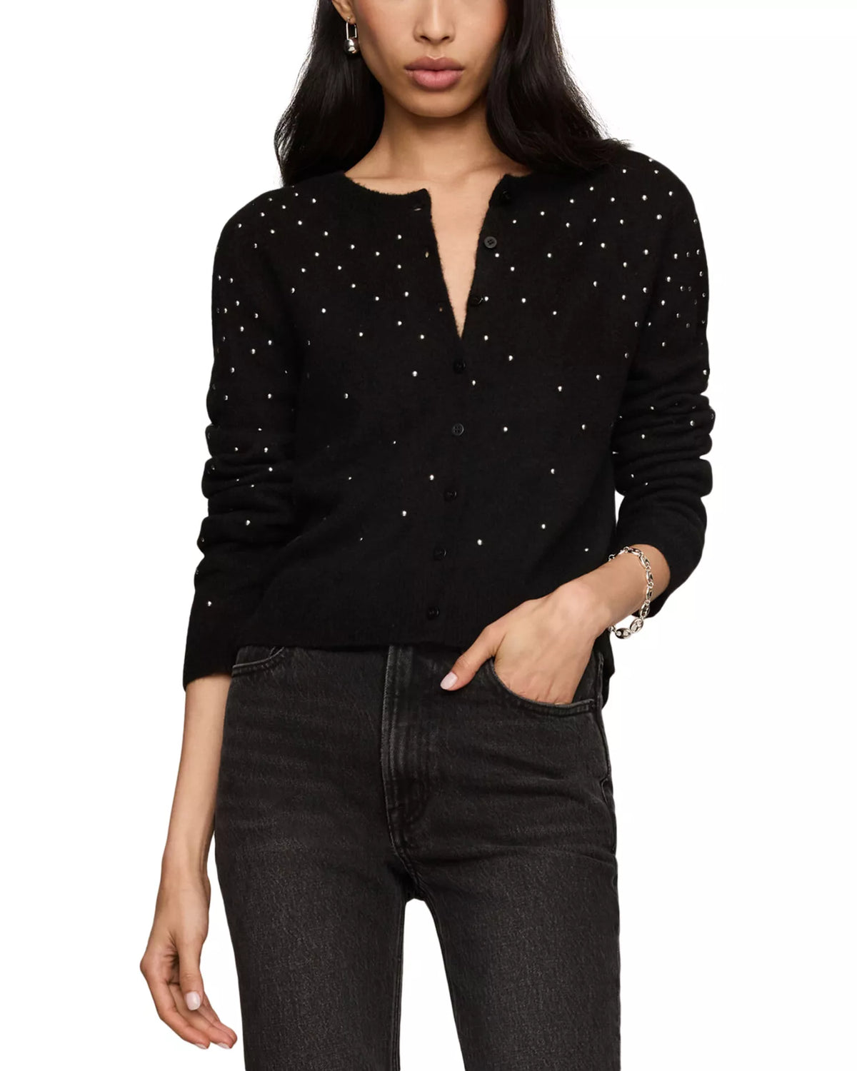 MEDINA STUDDED CARDIGAN