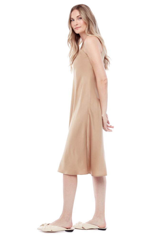 DAPHNE BELIZE SATIN SLEEVELESS DRESS