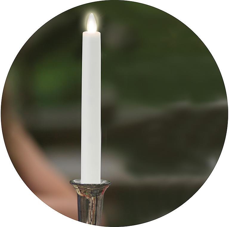 IVORY REALLITE TAPER CANDLE