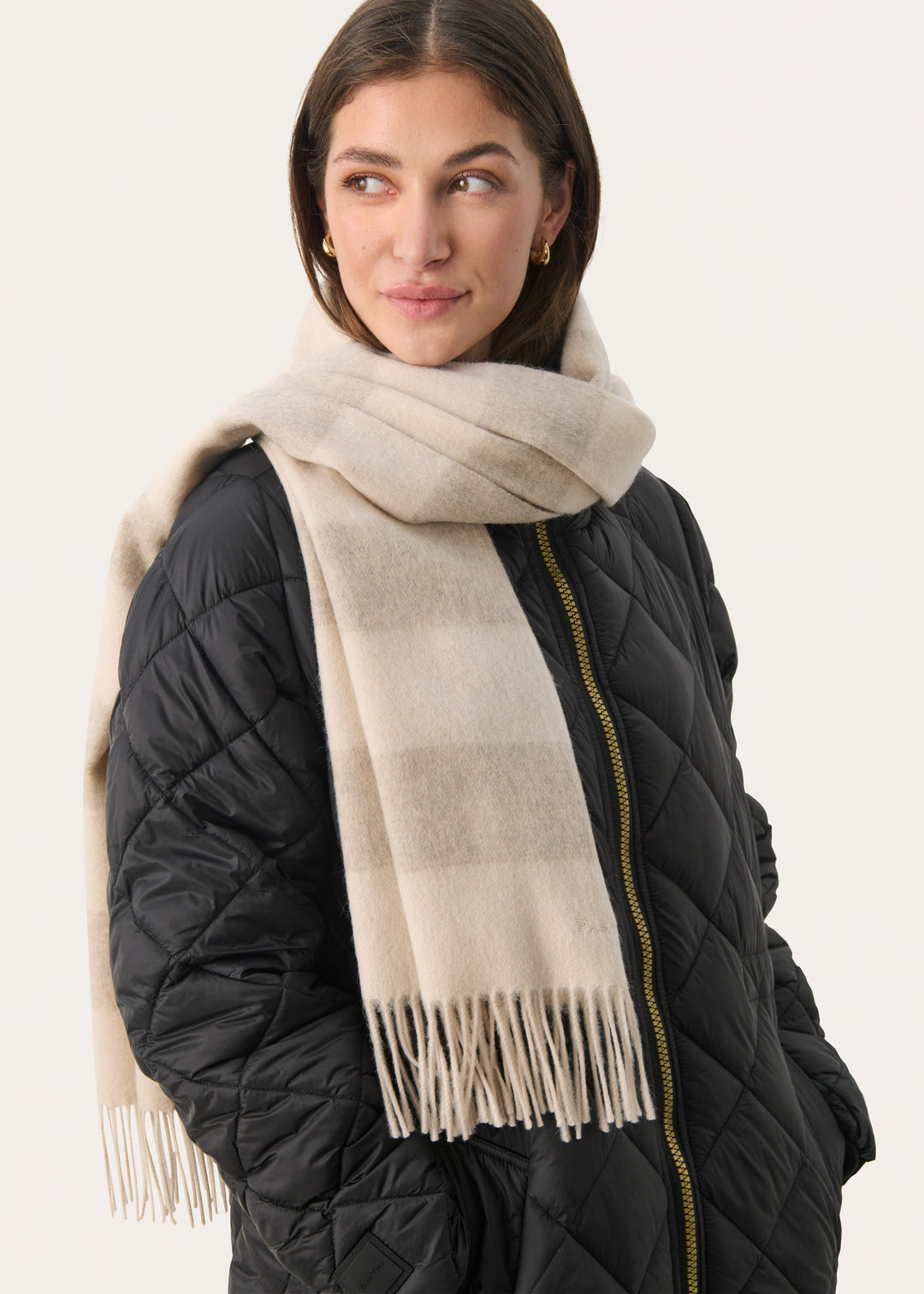 KITHA SCARF TRAVERTINE STRIPE