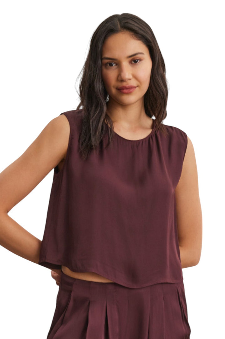 BONNY06 SATIN VISCOSE SLEEVLESS TOP