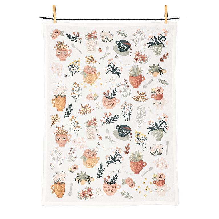 TEAPOTS AND TEACUPS KITCHEN TOWEL