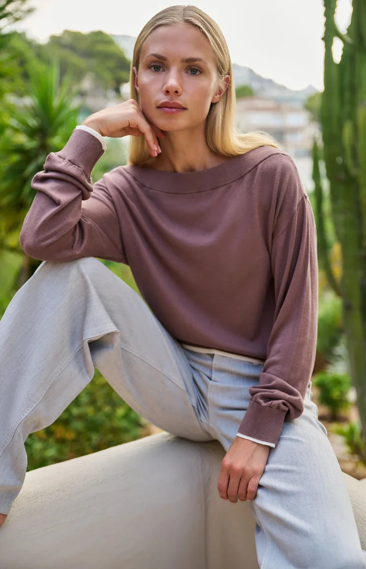 BOATNECK SWEATER LS