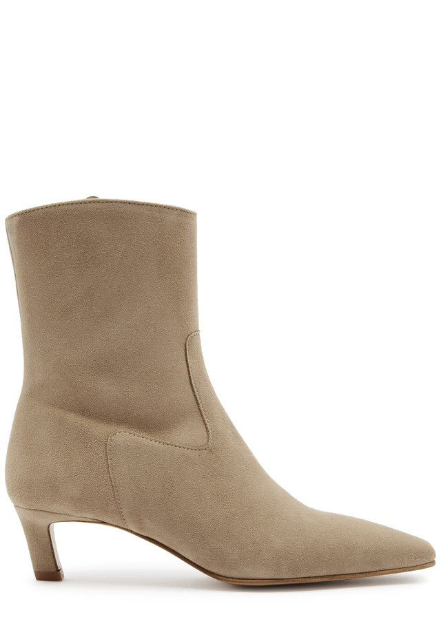 NASH SUEDE BEIGE LEATHER ANKLE BOOTS