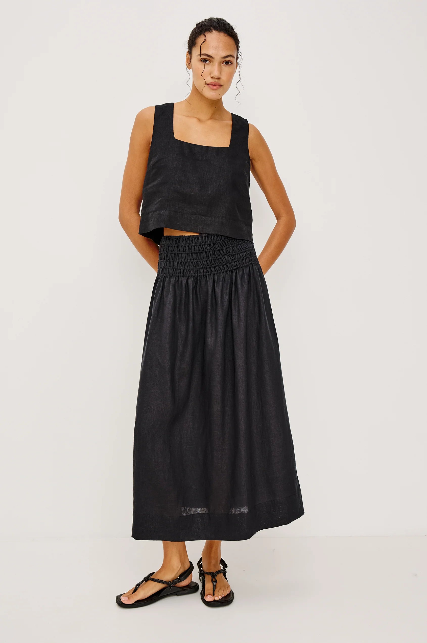 ALESSA LINEN SKIRT