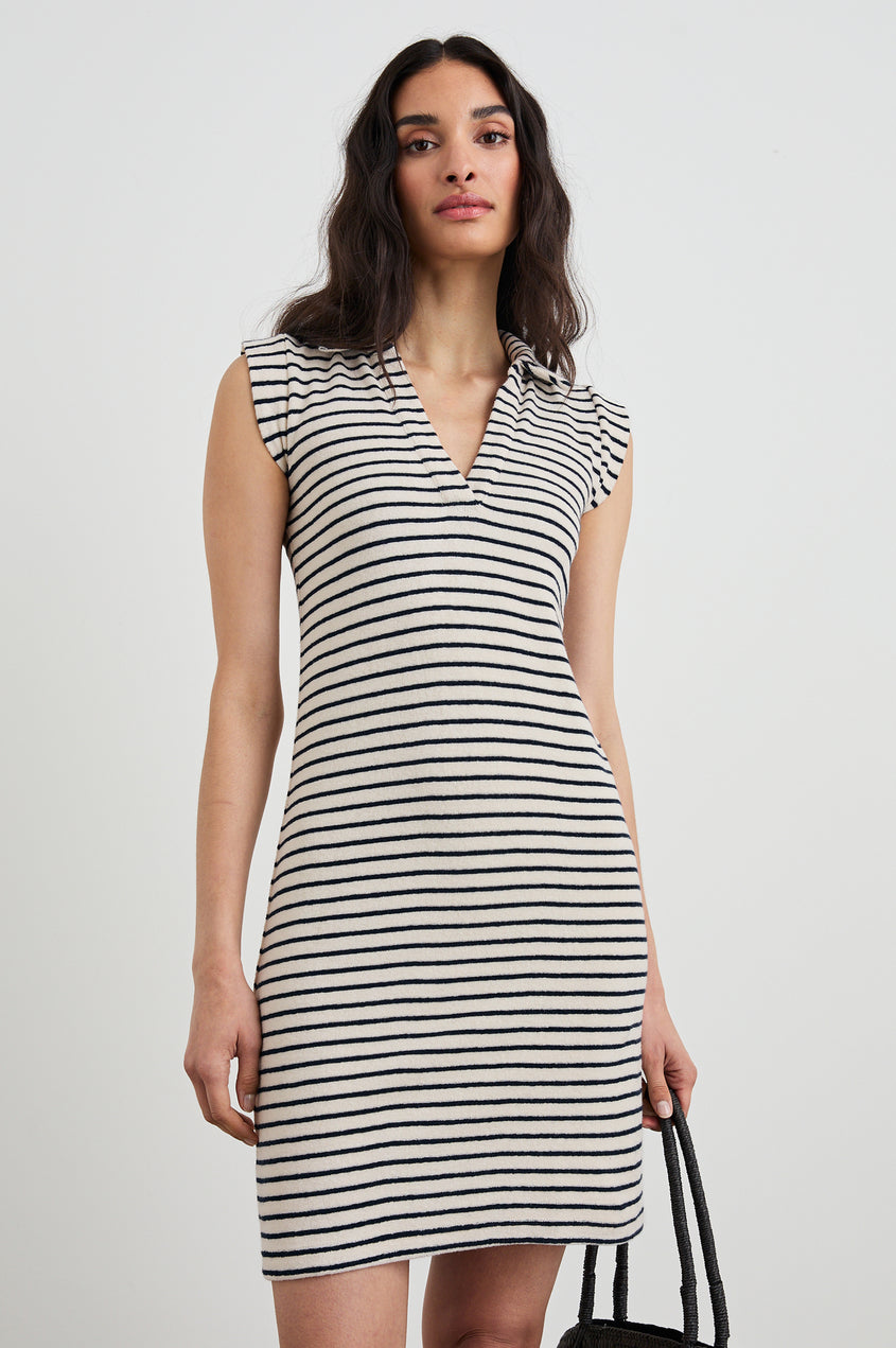 AMIRA DRESS SAILOR STRIPE TERRY TOWEL