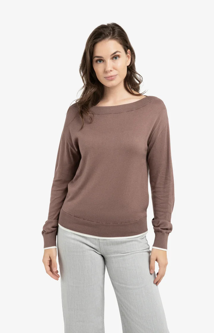 BOATNECK SWEATER LS