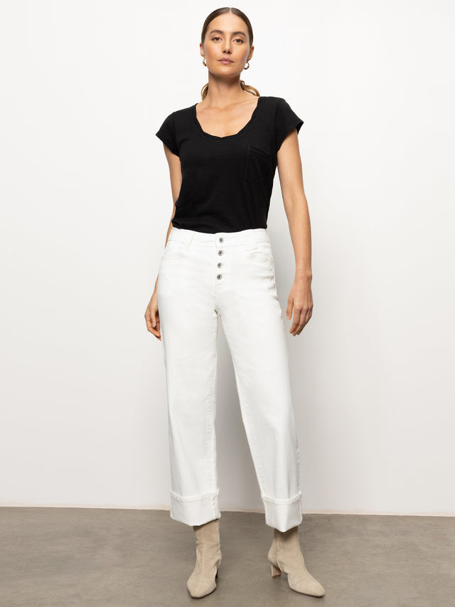 LUNA CUFFED DENIM PANT