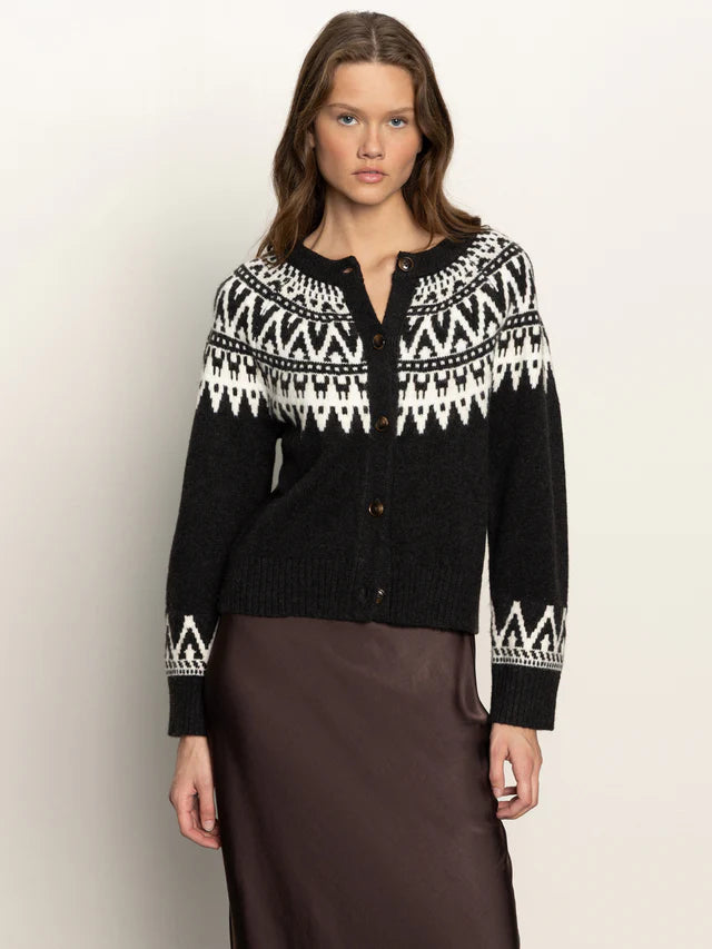 FAIRAISLE CREWNECK CARDIGAN