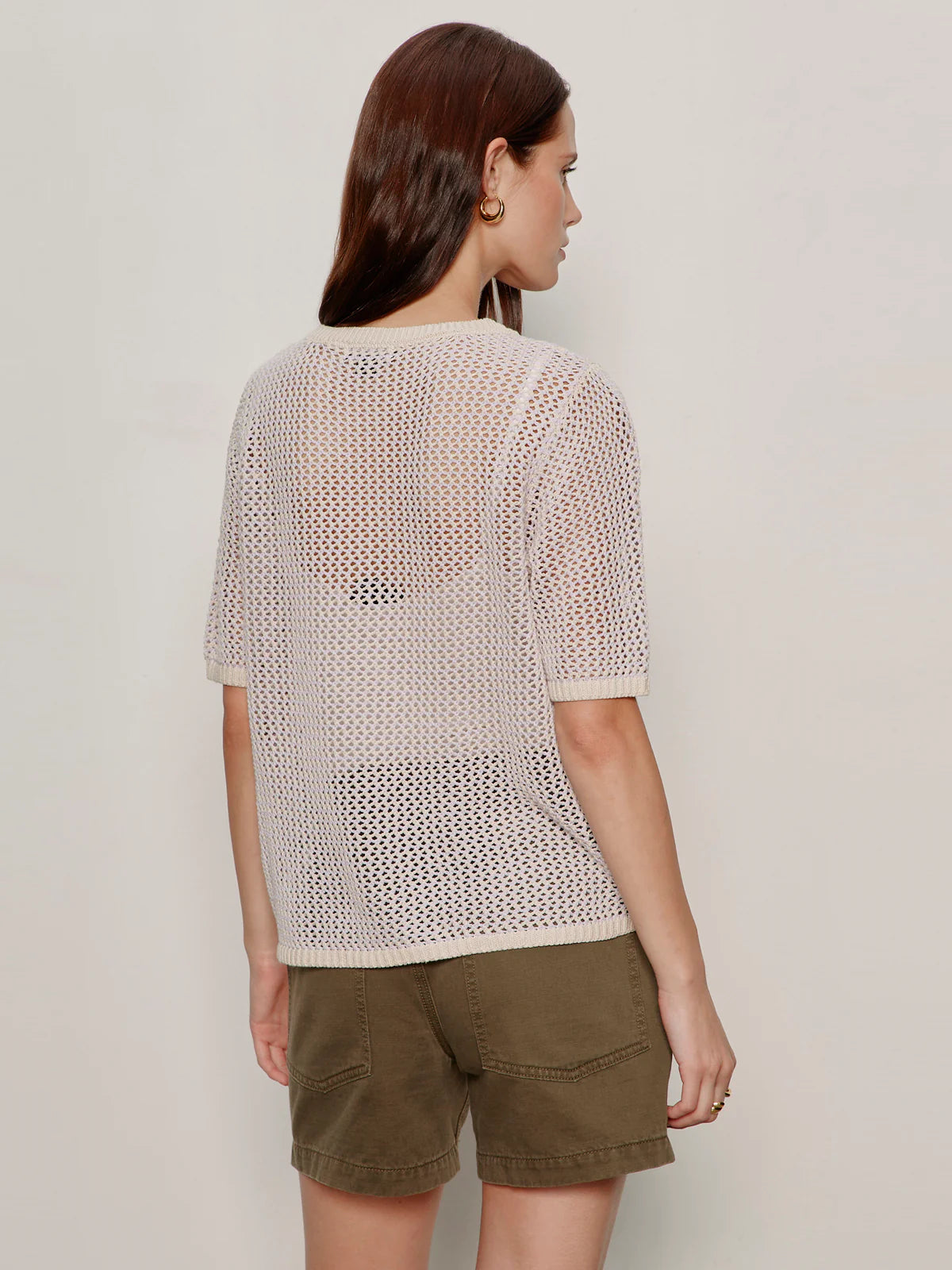 OPEN KNIT SWEATER TEE