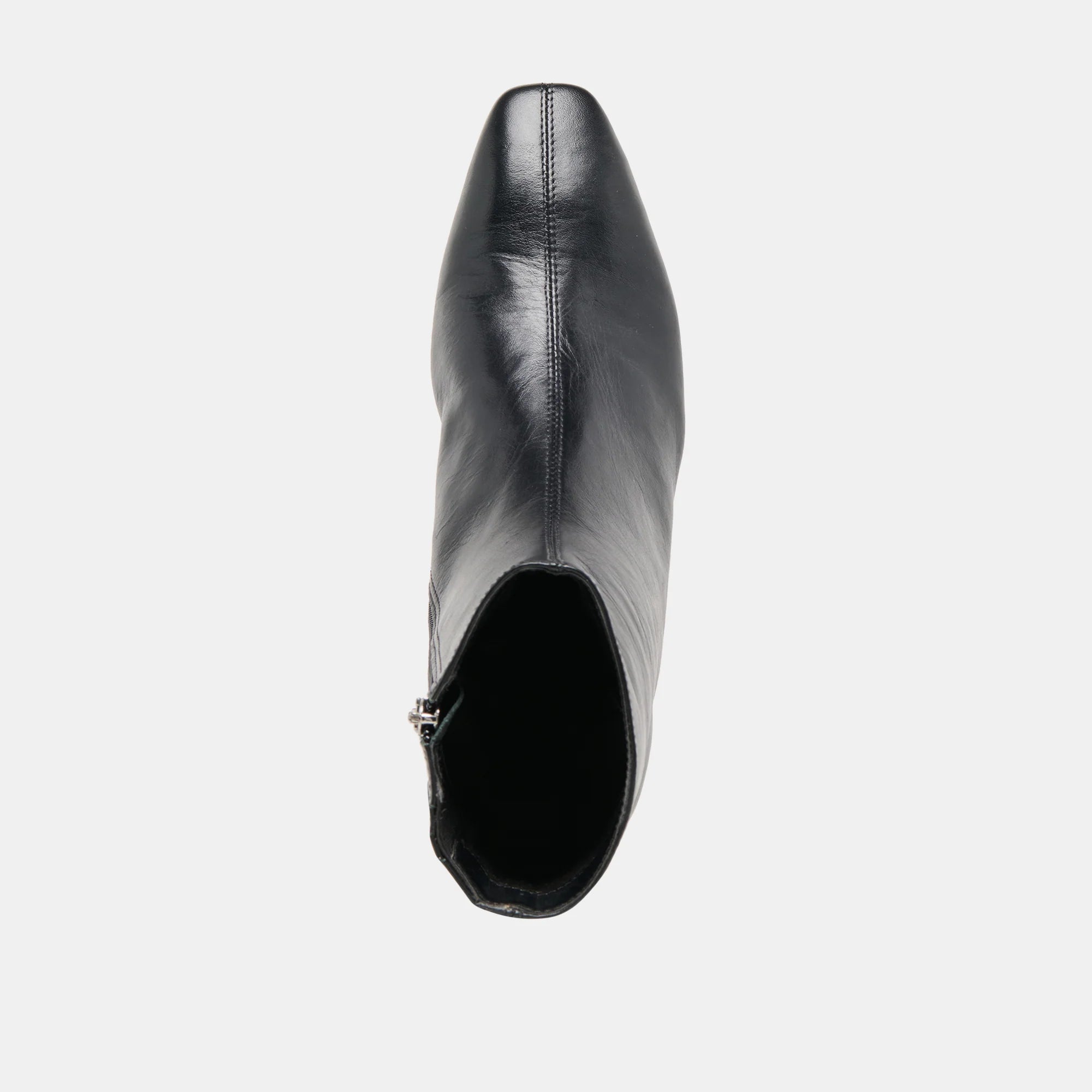 Dolce Vita Tarine black leather ankle boot with pointed toe and side zipper