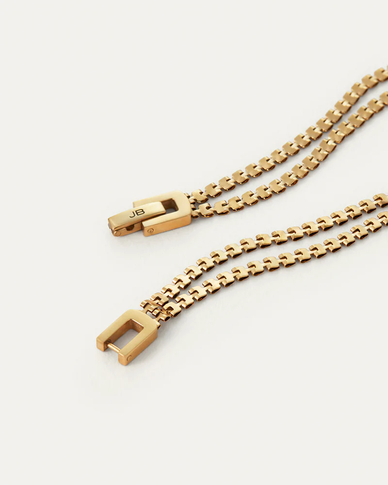 DOUBLE AMALFI ANKLET LARGE - GOLD