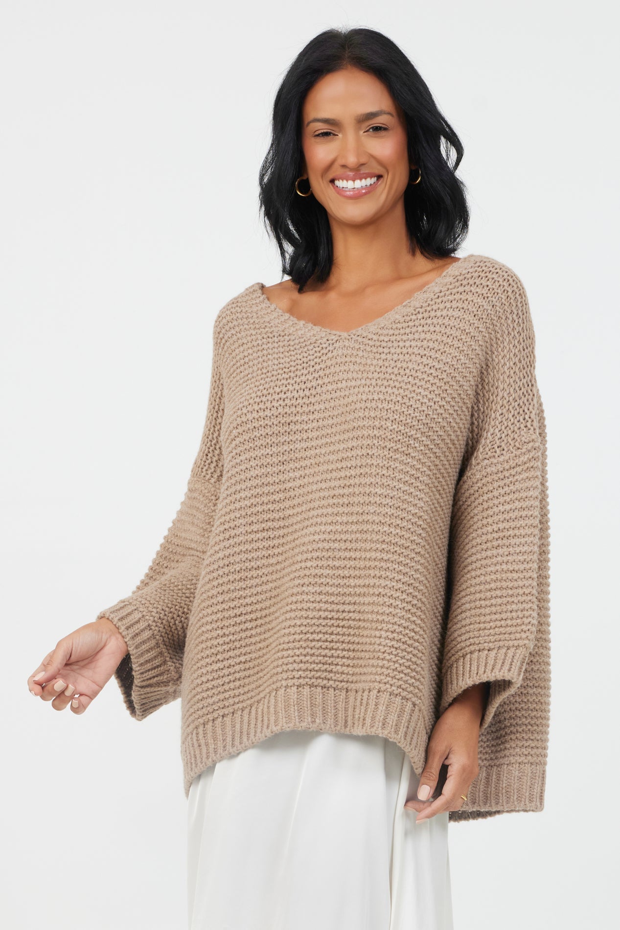 FREESIA CHUNKY WIDE KNIT SWEATER