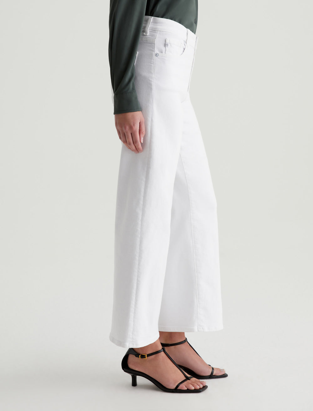 SAIGE WIDE LEG CROP GALLERY WHITE