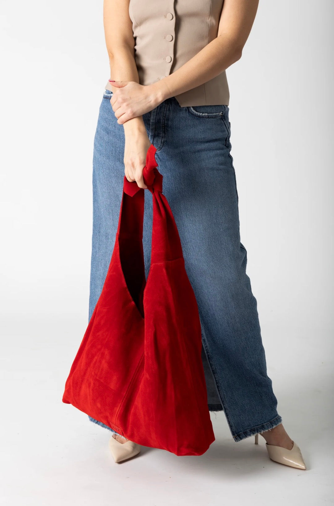 KNOT SUEDE TOTE