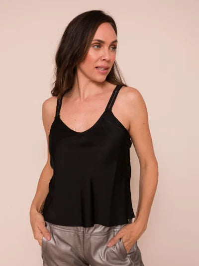 GAYEL SILKY CAMI WITH DETAIL STRAPS