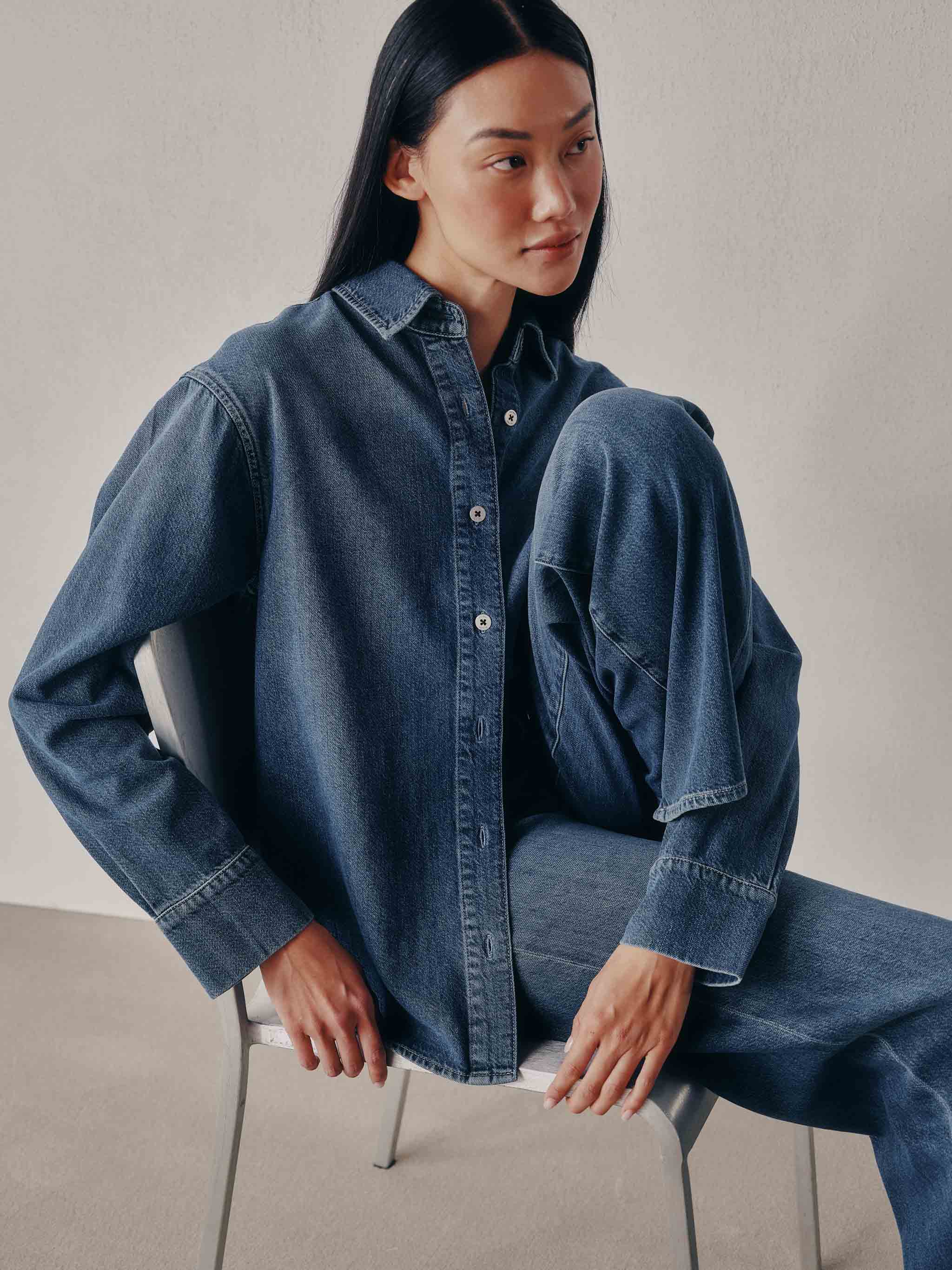 FAYE OVERSIZED DENIM SHIRT