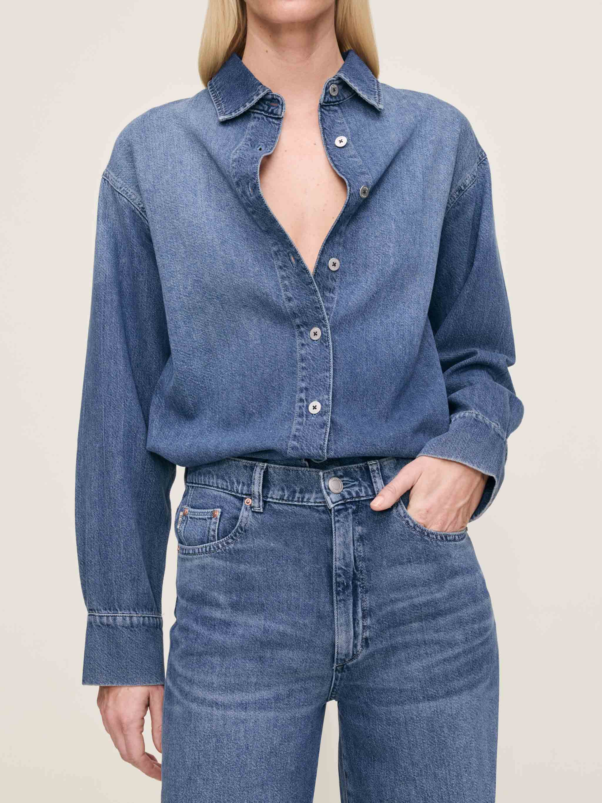 FAYE OVERSIZED DENIM SHIRT