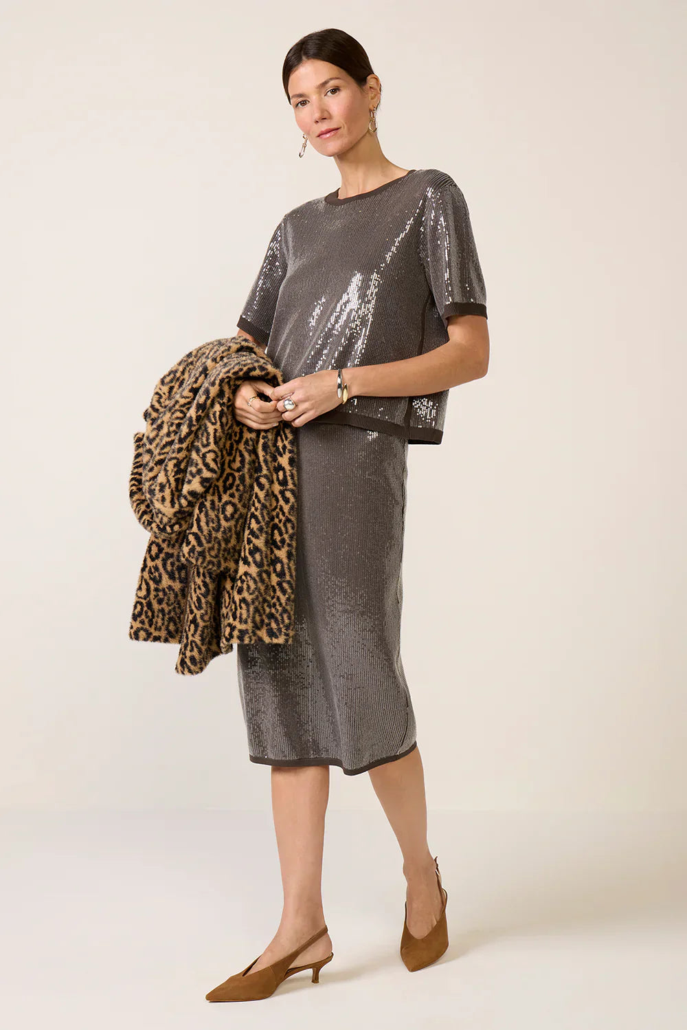 SPARKLE SEQUIN PENCIL SKIRT
