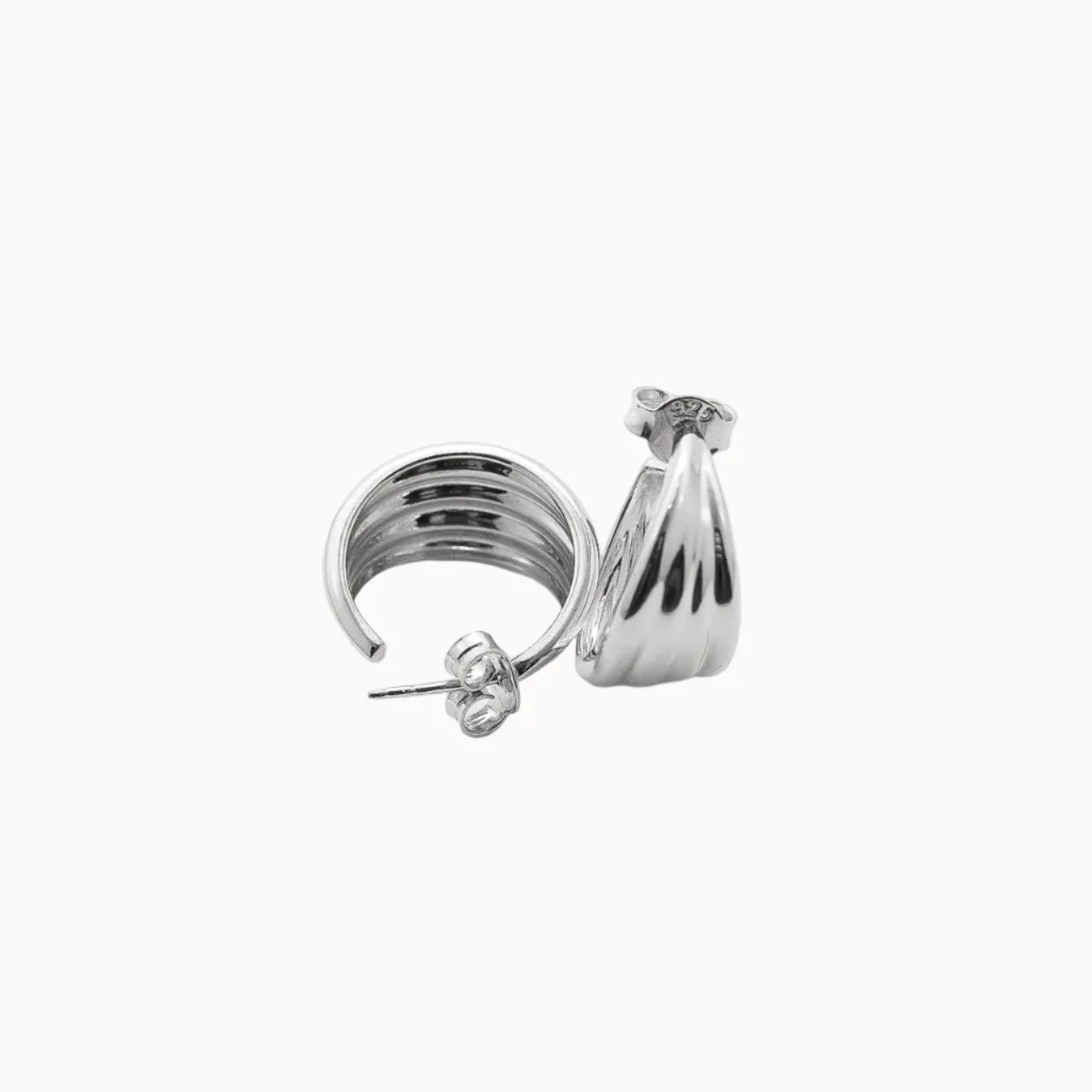 ELLE SILVER HOOPS
