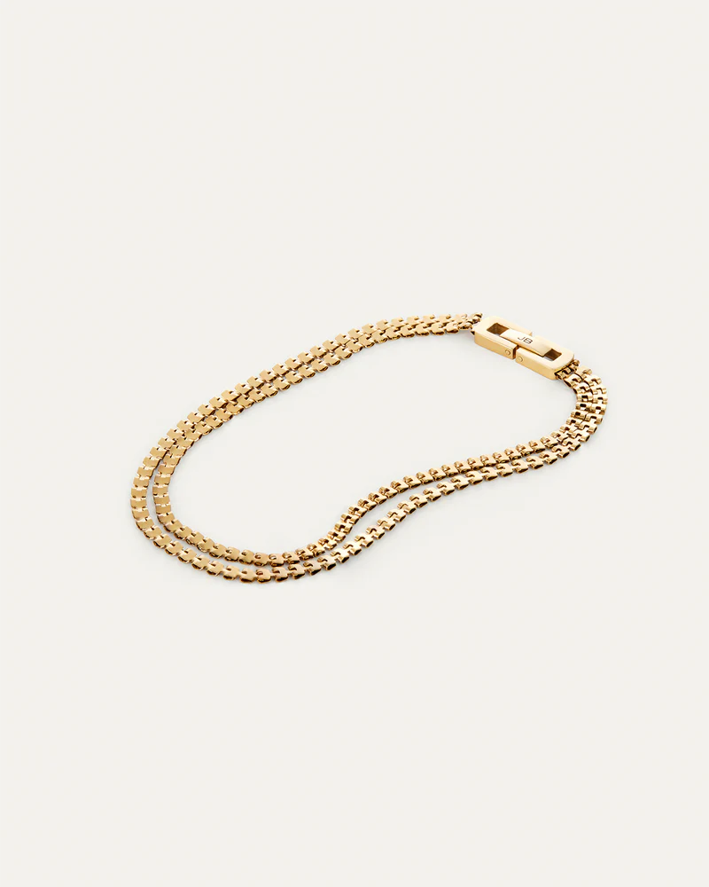 DOUBLE AMALFI ANKLET LARGE - GOLD