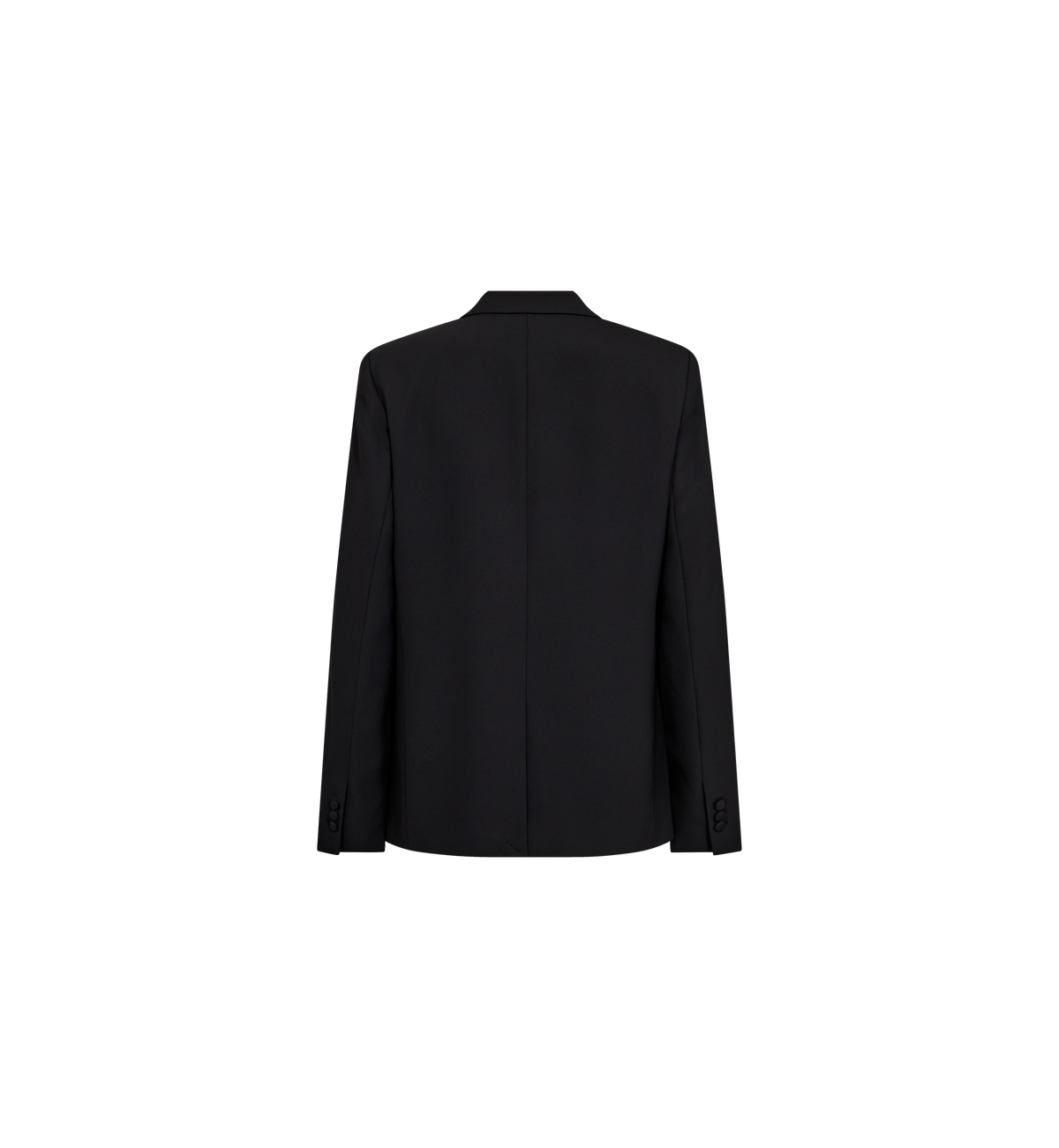 Back view of Mos Mosh Phoebe Miley black blazer showing clean seams and button cuffs