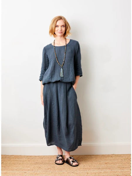 SOLENE LINEN BUBBLE SKIRT