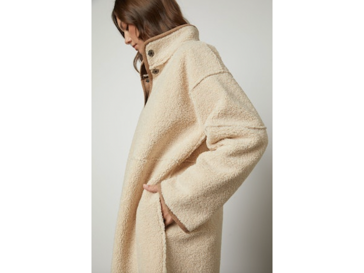 CARA DS LUX SHERPA LONG JACKET REVERSIBLE