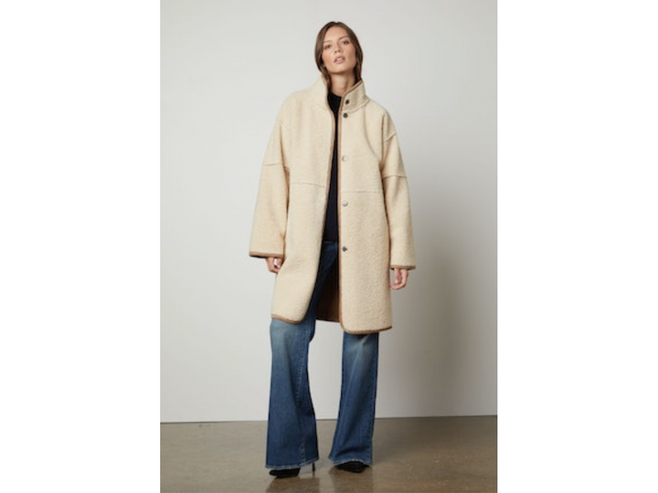 CARA DS LUX SHERPA LONG JACKET REVERSIBLE