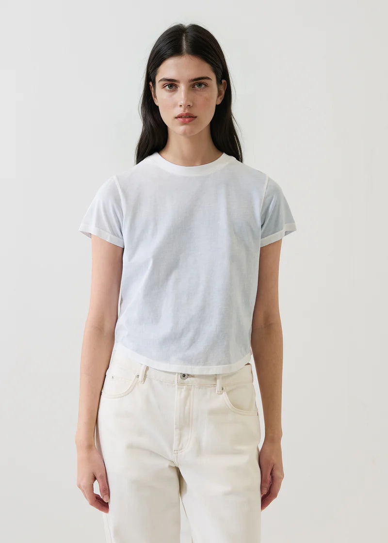 SS PIMA REV SPRAY BABY TEE BLUE BELL