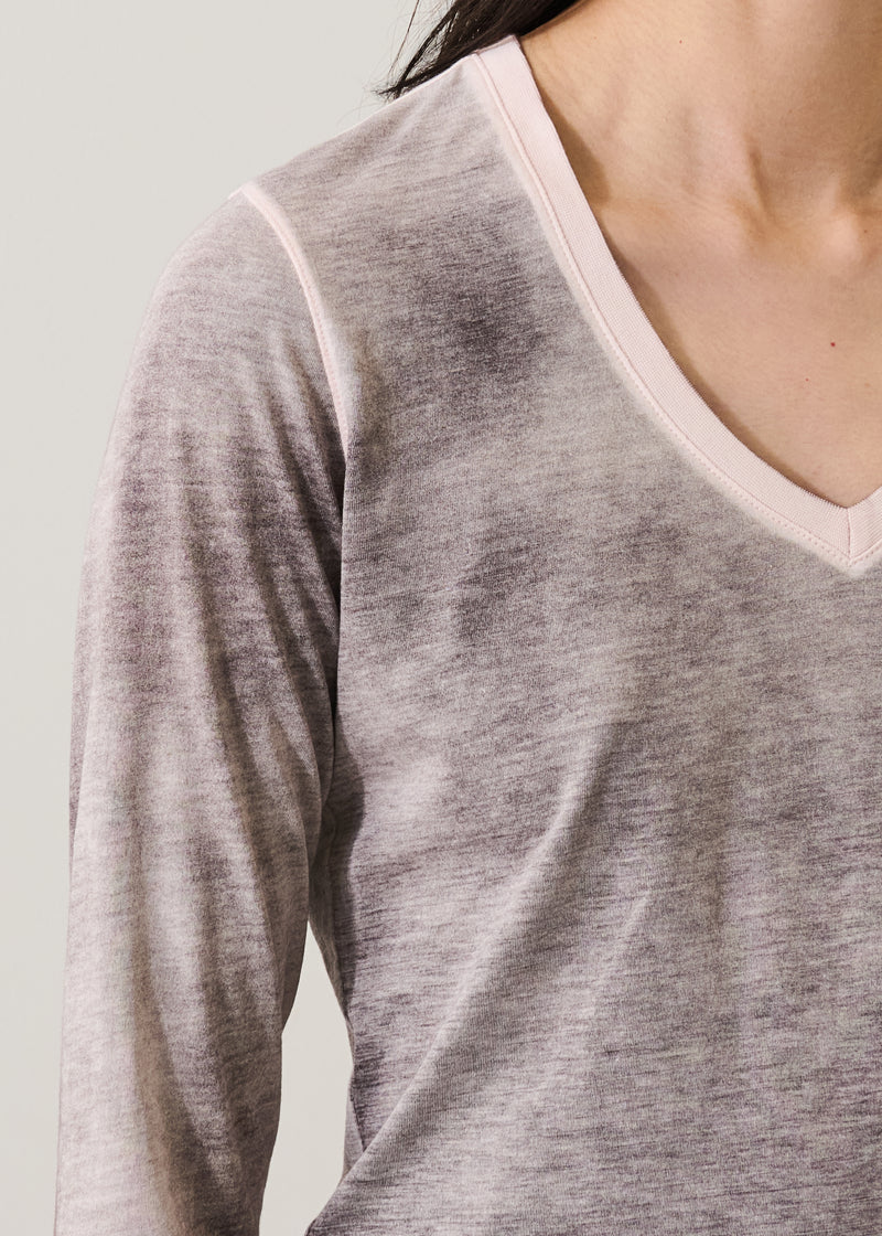 LS PIMA CLASSIC REV SPRAY V NECK