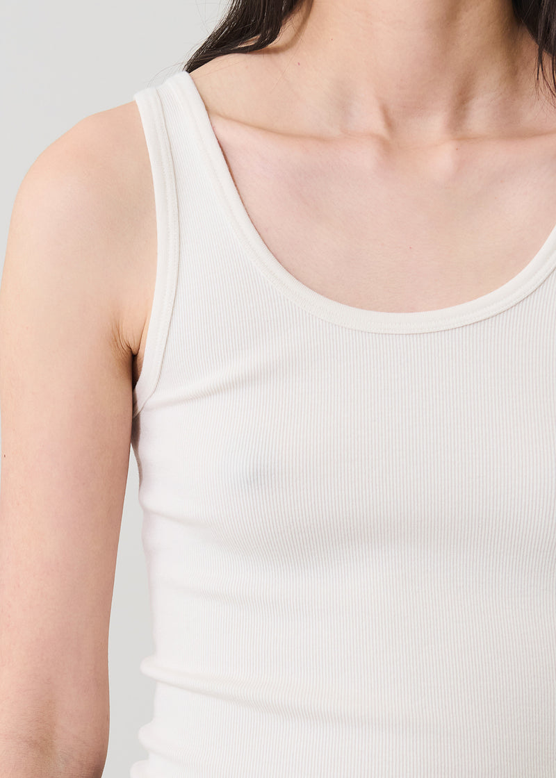 COTTON MODAL SCOOP NECK RIB TANK