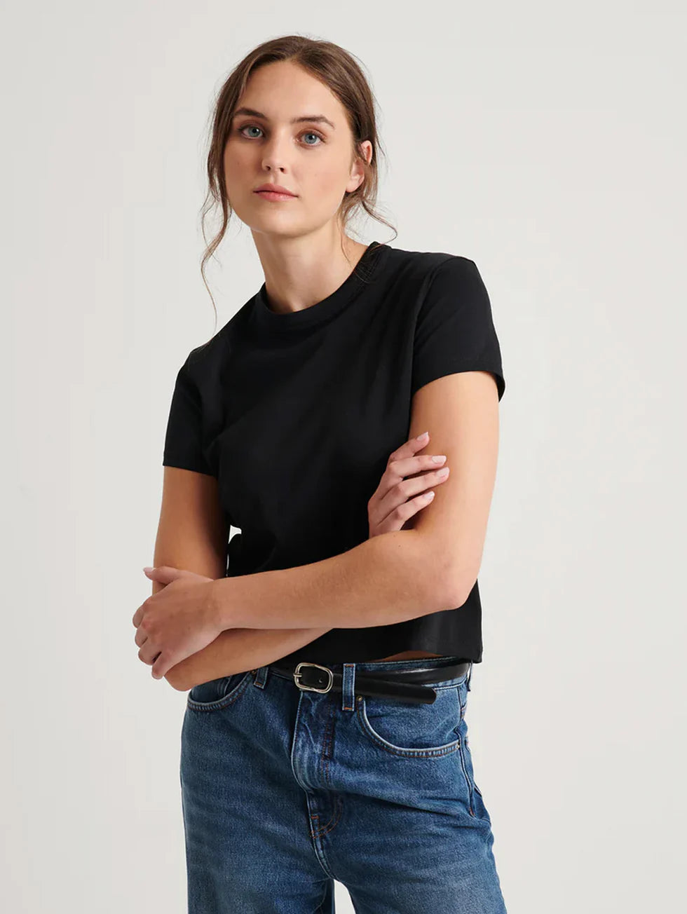 SS PIMA CLASSIC HI NECK BABY TEE