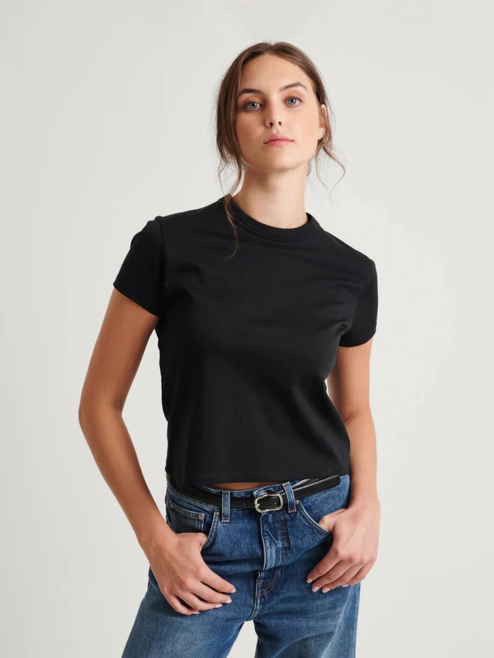 SS PIMA CLASSIC HI NECK BABY TEE