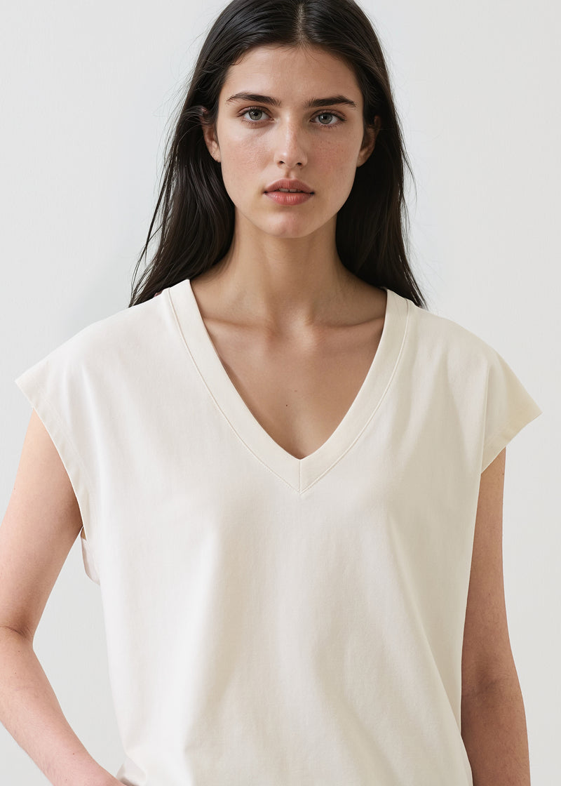 SS ICONIC V DOLMAN TEE CHALK