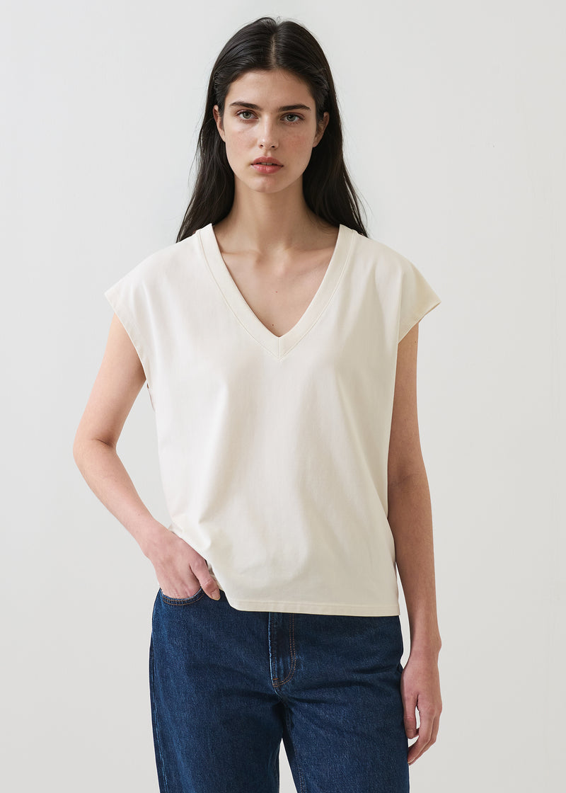 SS ICONIC V DOLMAN TEE CHALK