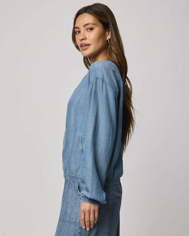 CLEA INDIGO BOMBER JACKET