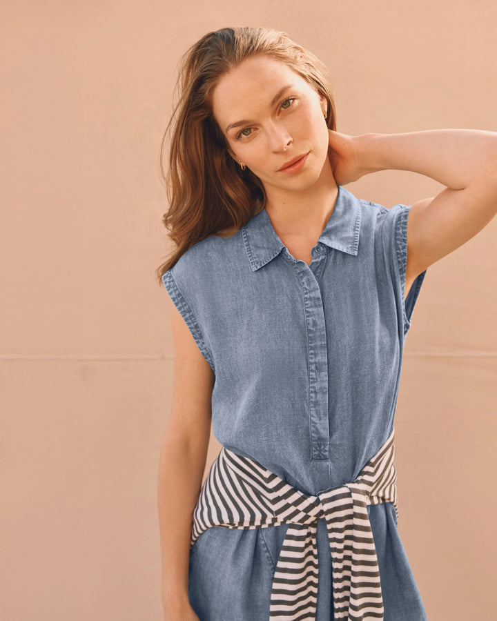 WREN INDIGO MINI DRESS
