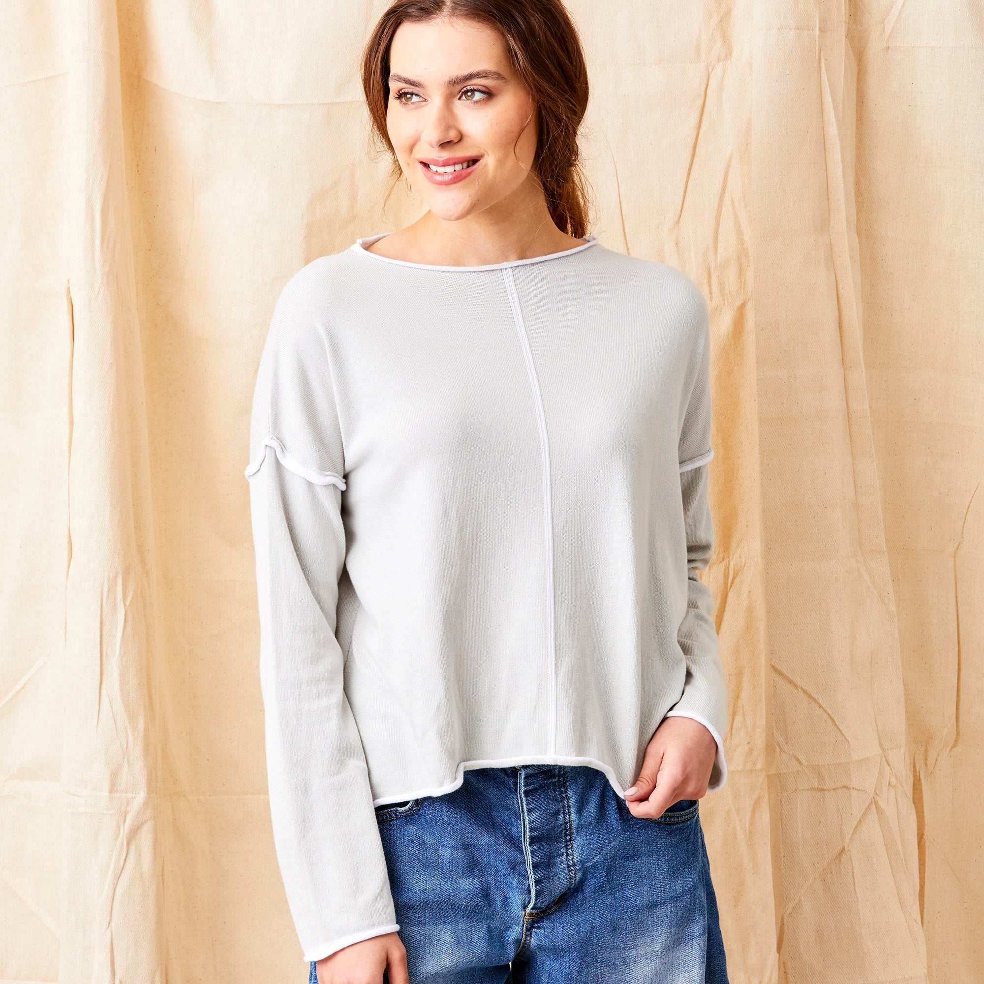 WREN LONG SLEEVE KNIT WITH TRIM