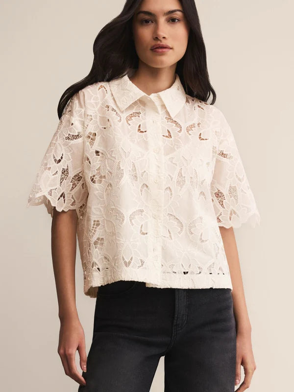 MIDNIGHT LACE TOP