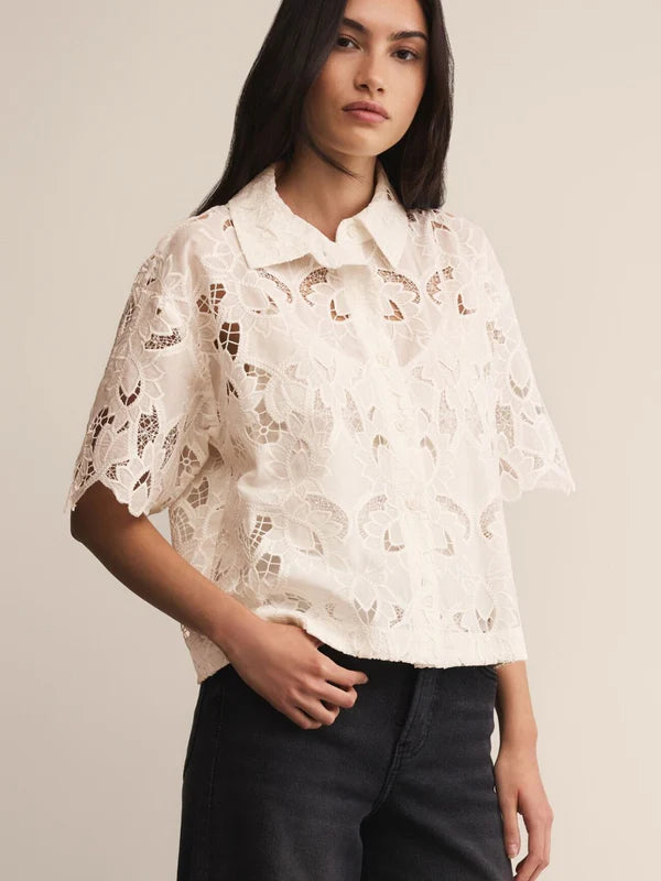 MIDNIGHT LACE TOP