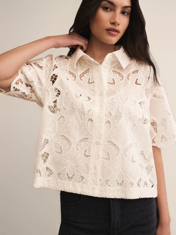 MIDNIGHT LACE TOP