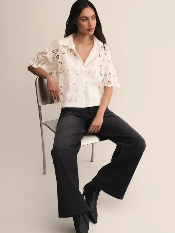 MIDNIGHT LACE TOP