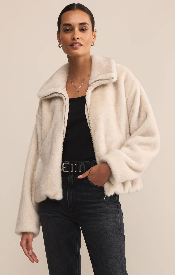 AMETHYST FAUX FUR JACKET