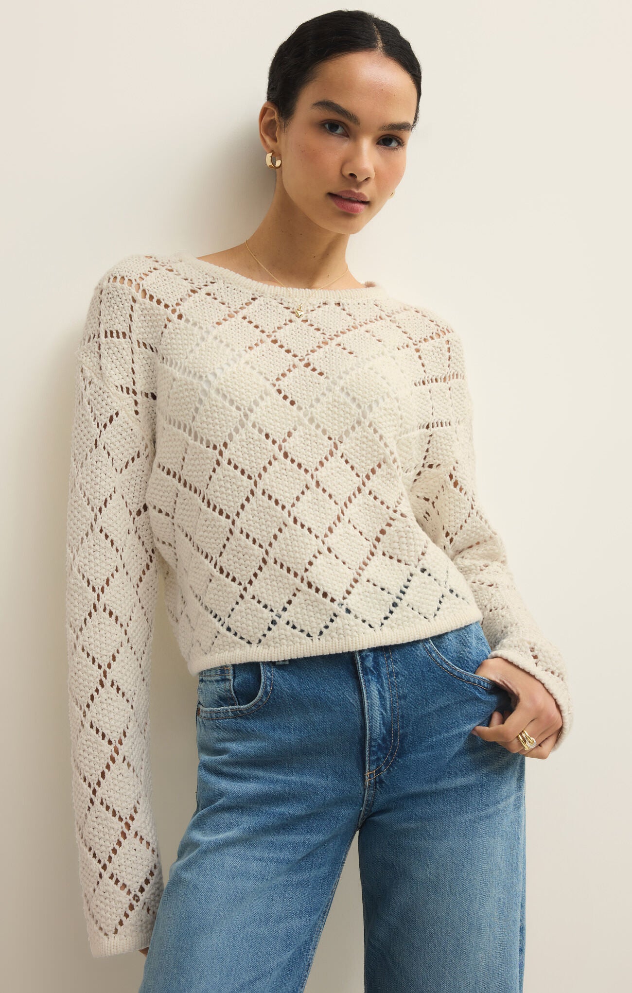 HULLEN CROCHET SWEATER
