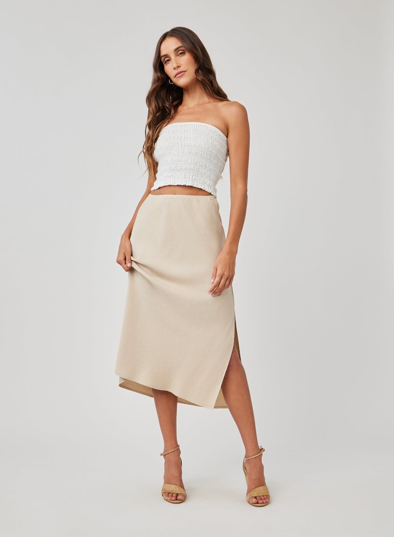 AMARA - SIDE SLIT BIAS SKIRT