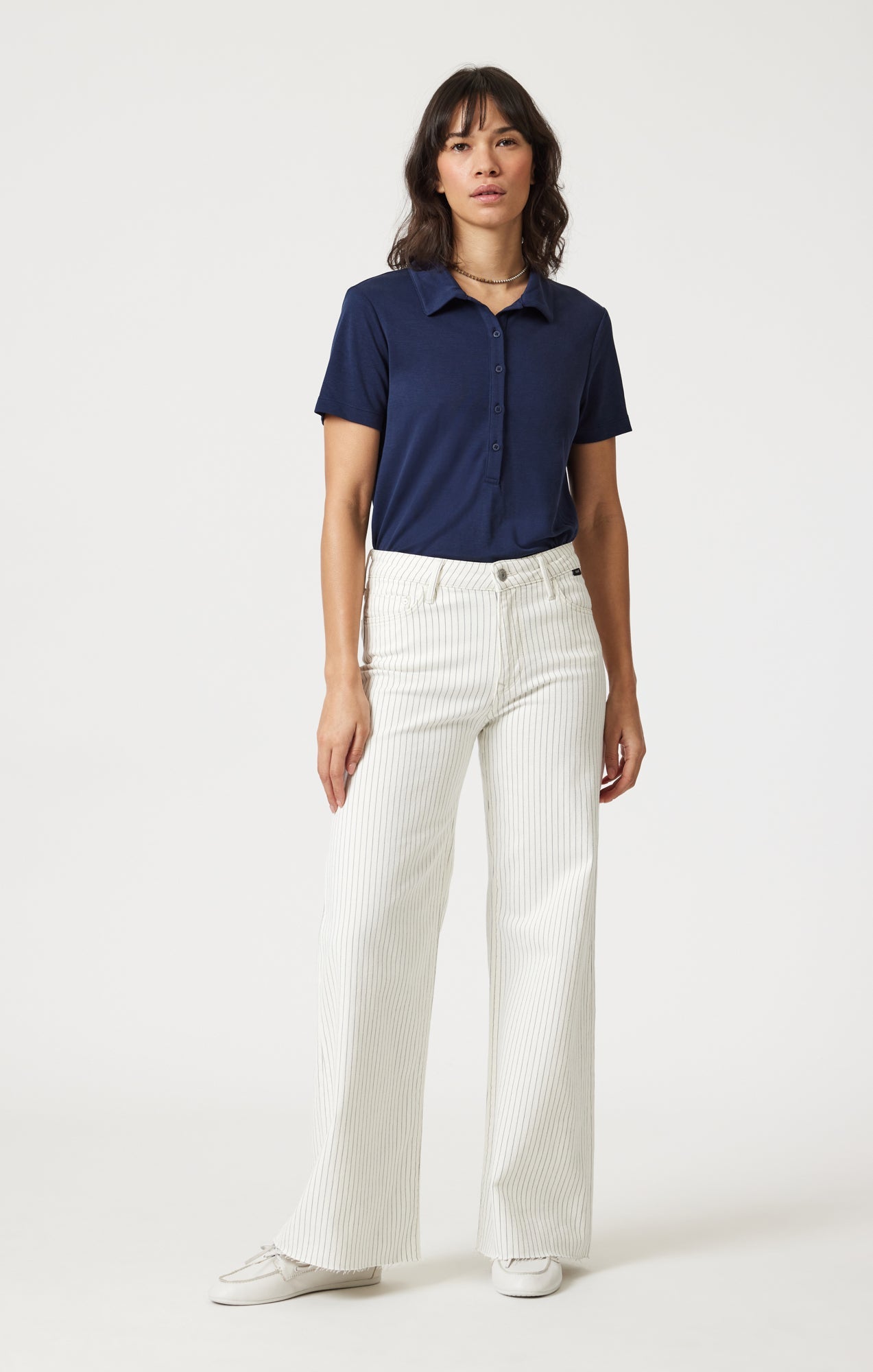 PALOMA OFF WHITE STRIPE DENIM PANT