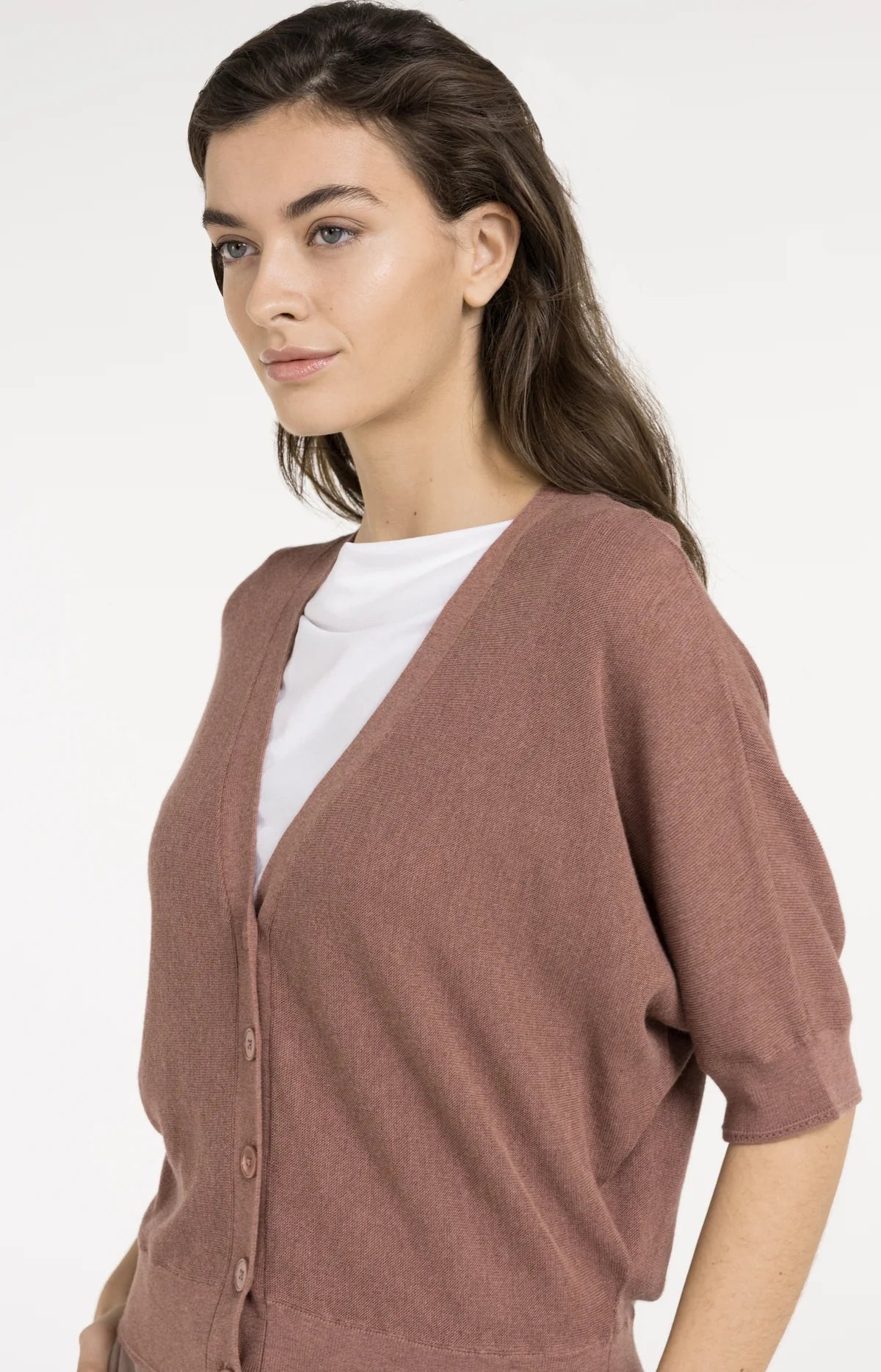 BATWING CARDI TEXTURED KNIT