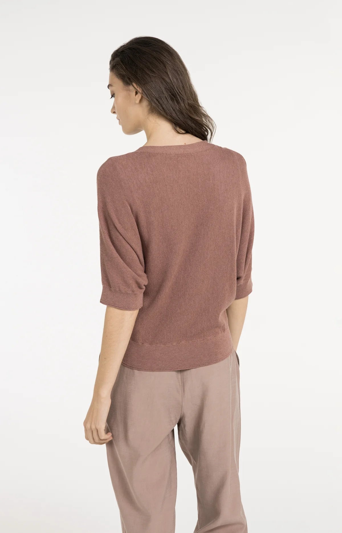 BATWING CARDI TEXTURED KNIT